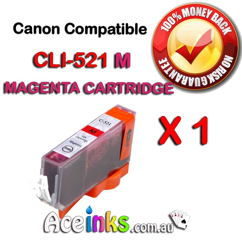 Compatible Canon CLI-521M Magenta Single